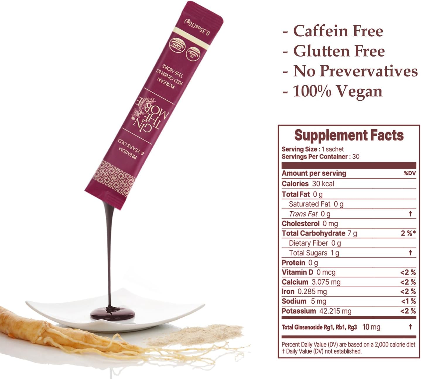 Korean Red Panax Ginseng Extract Ultra Strength – 6-Year-Old Roots | 30 Liquid Sticks Pack | Authentic Korean Red Ginseng | 10mg Ginsenosides | Energy & Immune Support | Non-GMO | Dietary Supplement - Image 5
