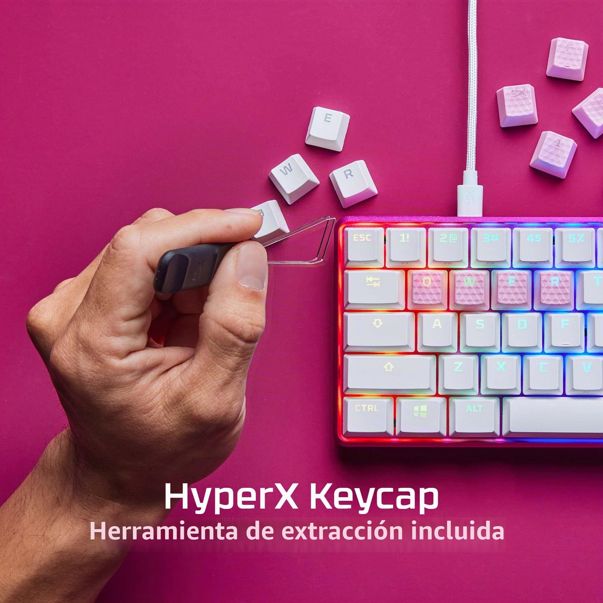 HyperX Teclas de Goma - Kit de Accesorios para Juegos, 19 Teclas, diseño inglés (EE. UU.), Azul