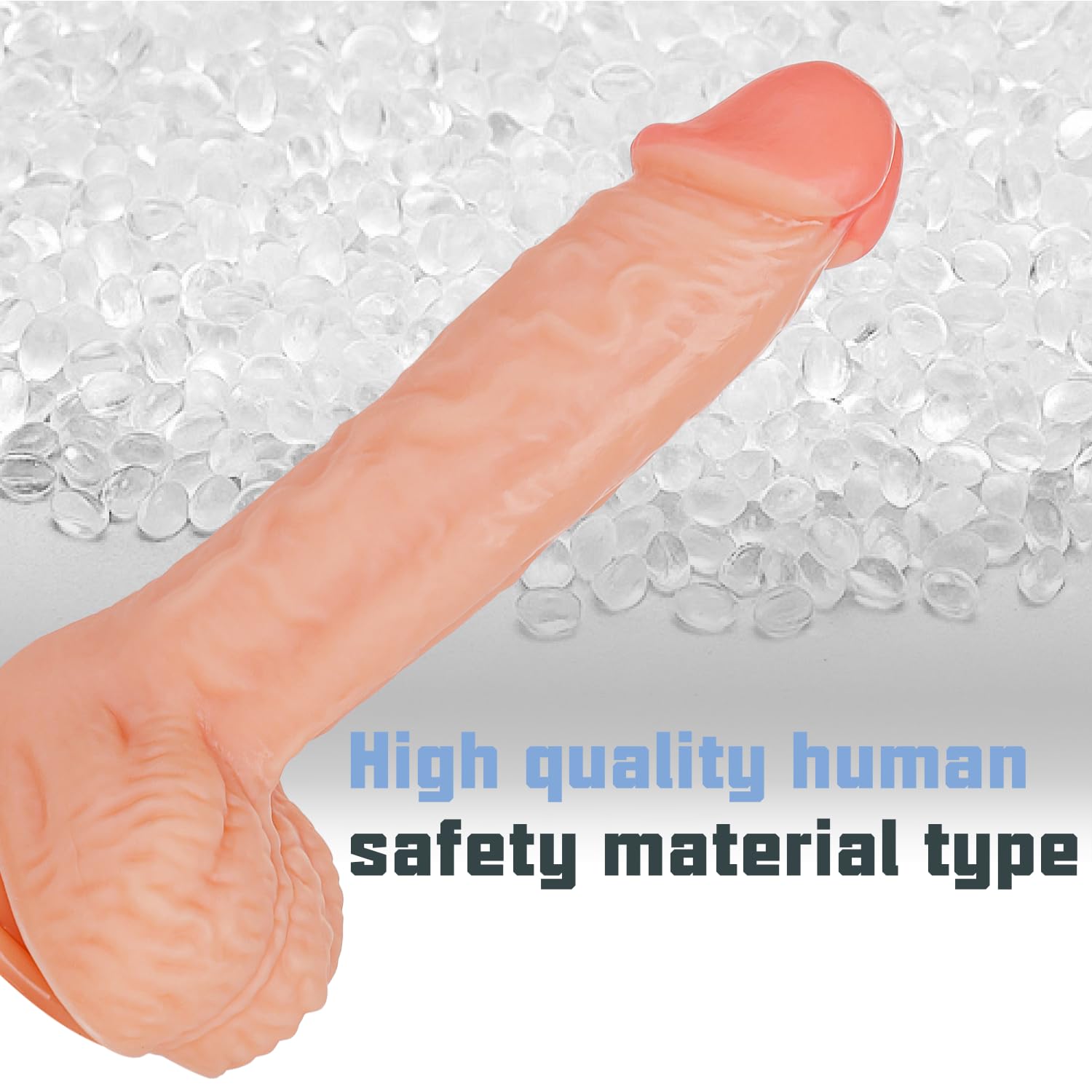 Clear Realistic Dildo, 7.3 Inch Feels Like Skin Body-Safe Material, with Strong Suction Cup for Hands-Free Play, Adult Sex Toys Suitable for Women Men Gay & Couple: XL Flesh