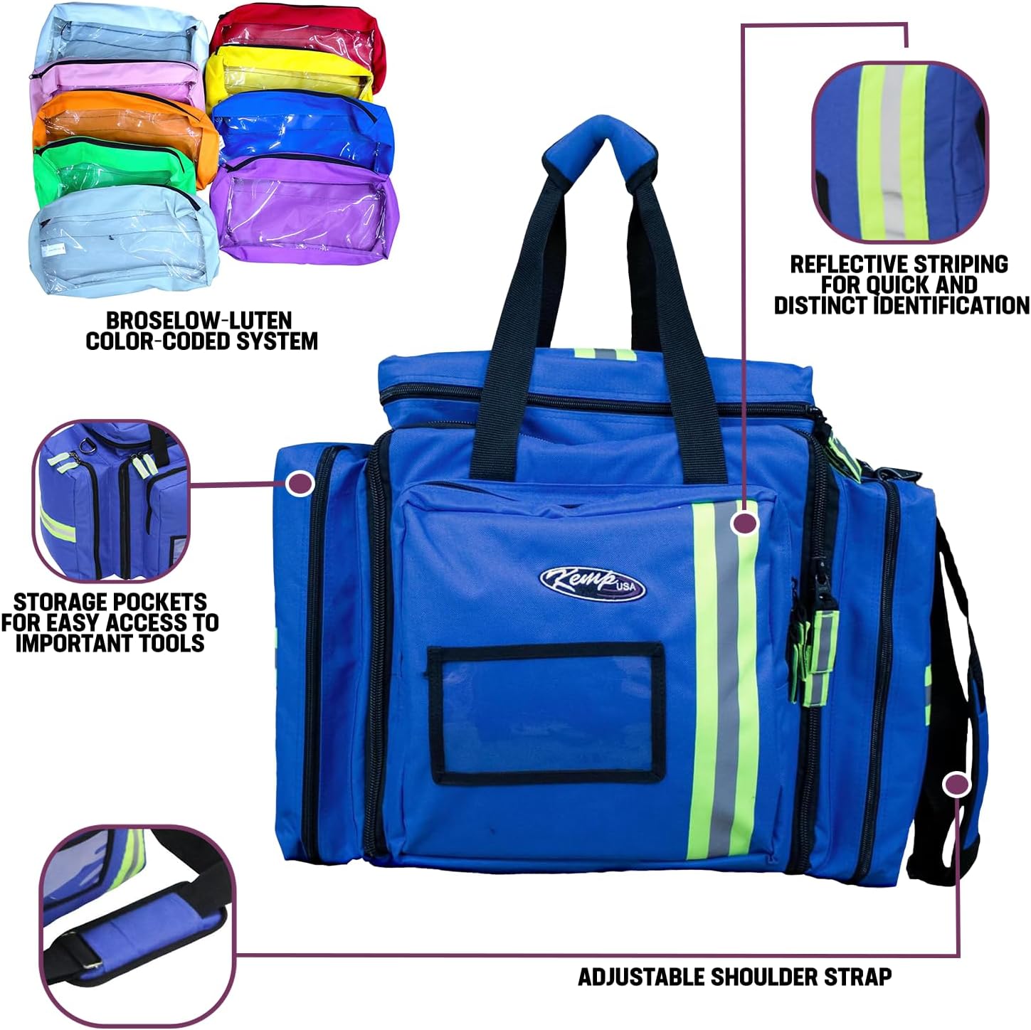 Kemp USA Pediatric Pack in Royal Blue