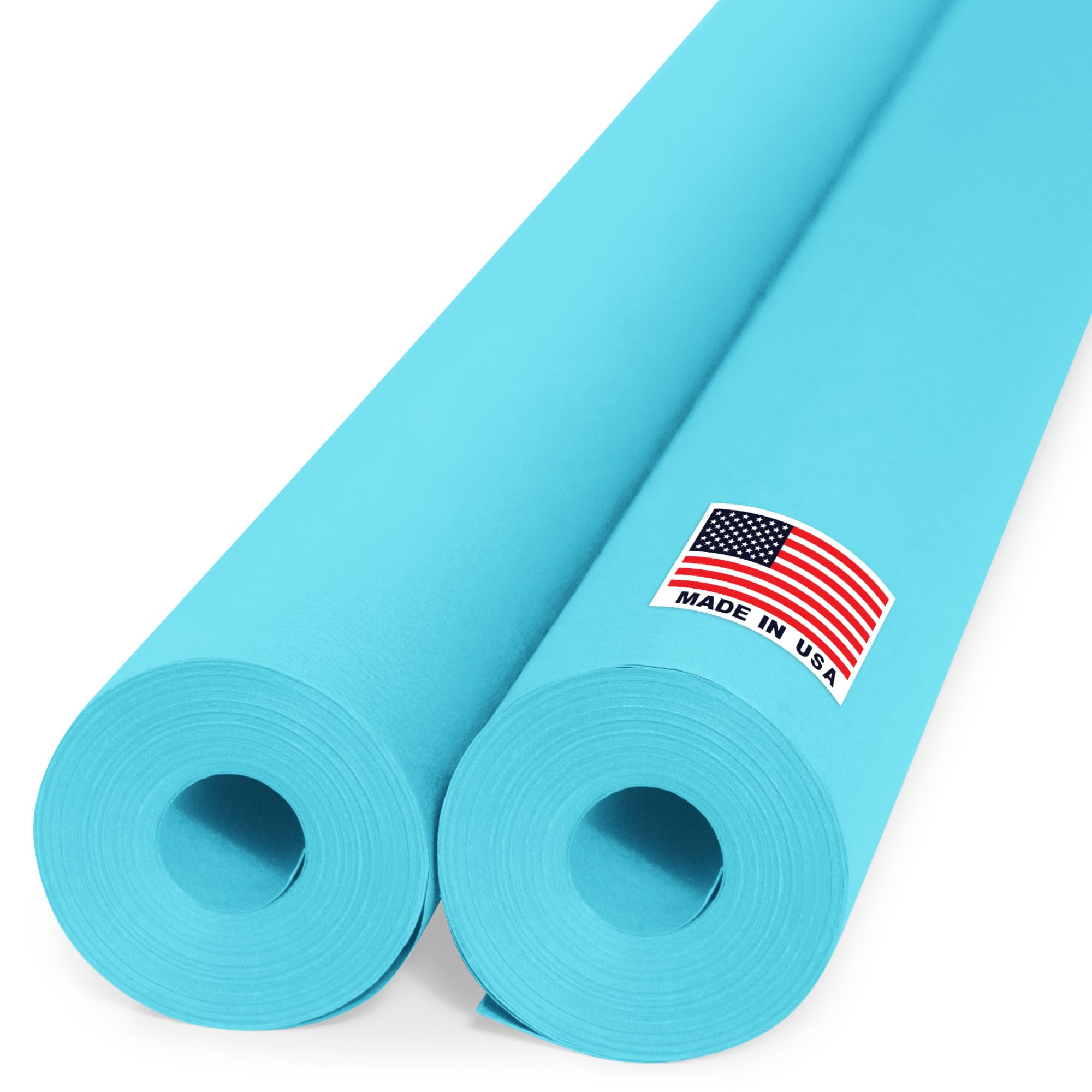 Paclord Jasnoniebieska rolka papieru kraft 36 x 1200 cali (100 stóp) (opakowanie 2 sztuki) grubość 100 funtów, wykonana w USA, kolorowy papier pakowy do szkoły, bez zapachu, nie