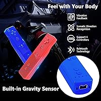 Vista 44 de Yosikr Controller for Wii, Remote Controller for Wii with Silicone Case and Wrist Strap Compatible for Wii/Wii U (2 Pack, White and White)