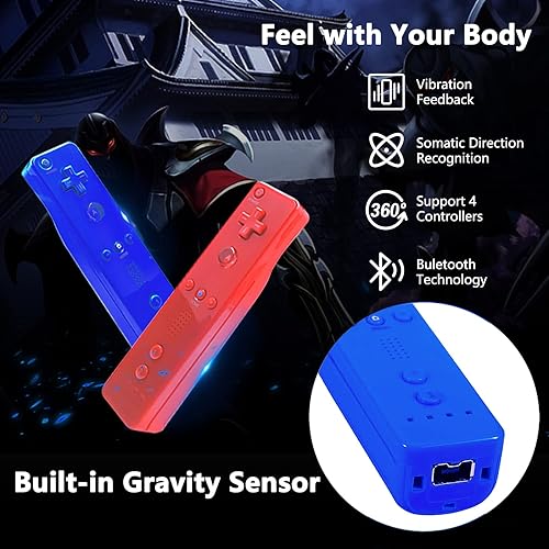 Miniatura 44 de Yosikr Controller for Wii, Remote Controller for Wii with Silicone Case and Wrist Strap Compatible for Wii/Wii U (2 Pack, White and White)