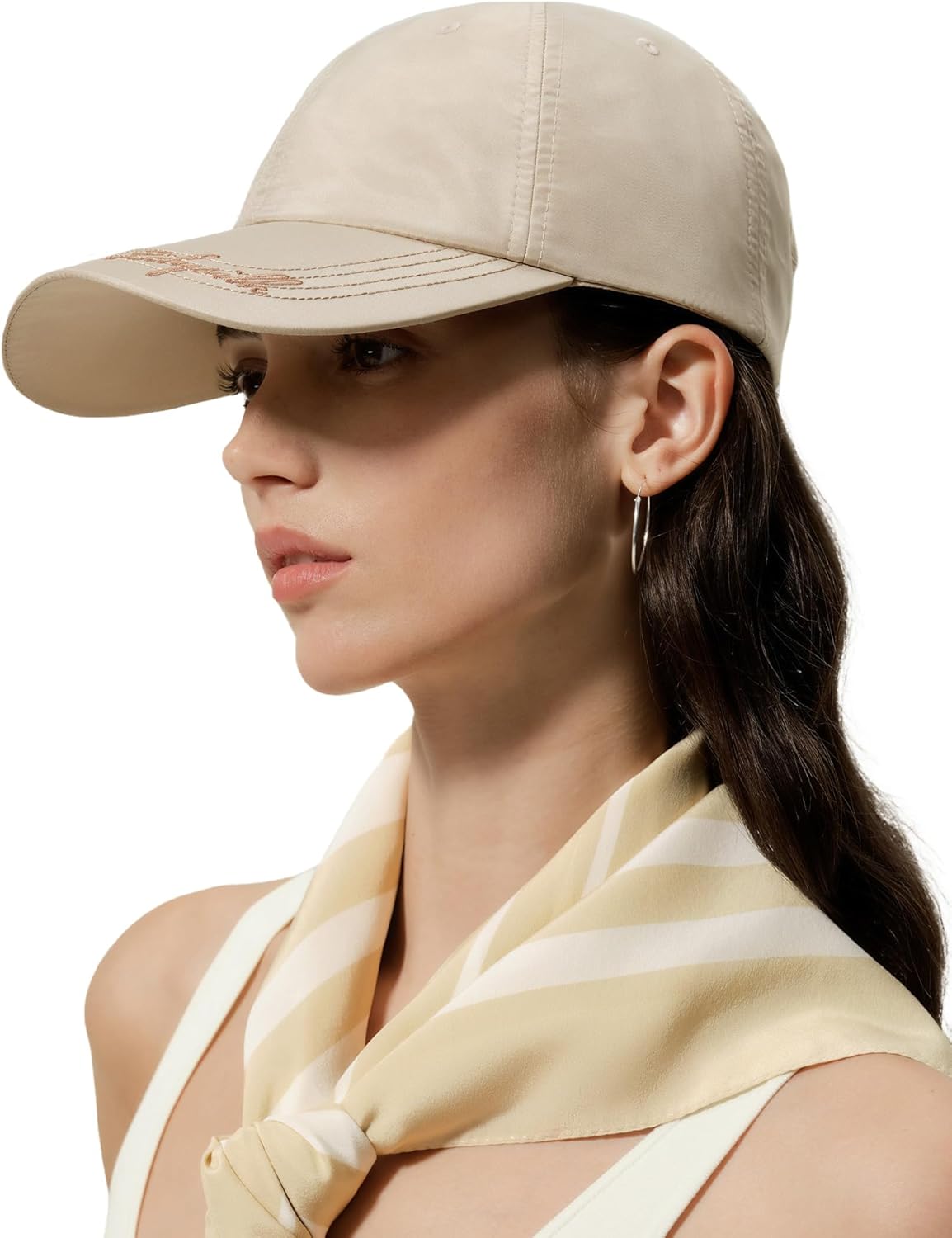 LilySilk Real Silk Taffeta Cap for Women Baseball All-Weather Plain Waterproof Hats Sun Protection Adjustable