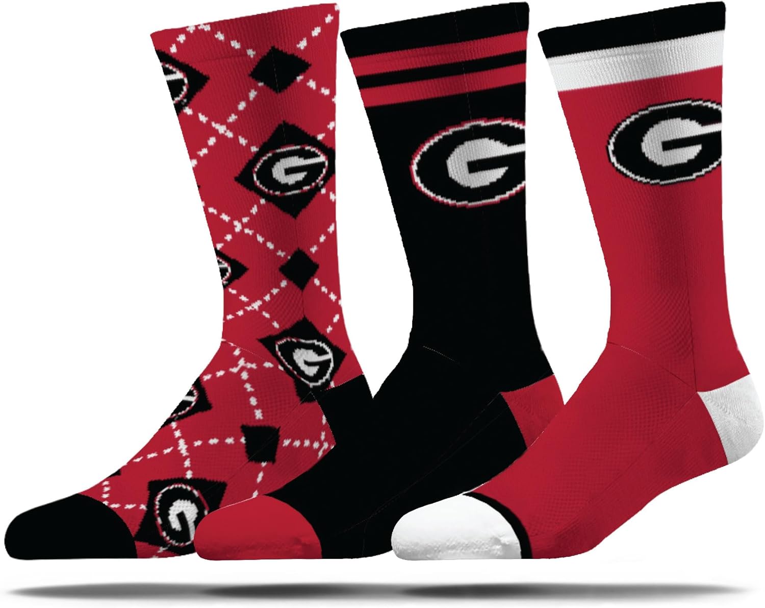 Strideline NCAA Mens Dress Socks- Campus Collection 3 Pack-One Size Fits Most