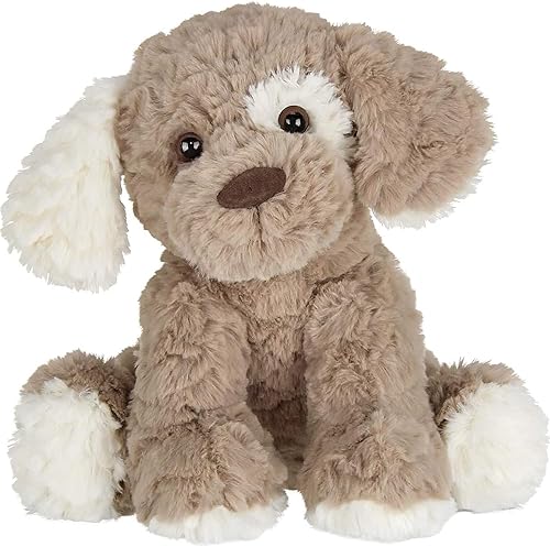 Bearington Pal The Puppy cachorro de peluche marrón de 10.5 pulgadas con piel ultrasuave, cara expresiva y orejas flexibles juguete de peluche con