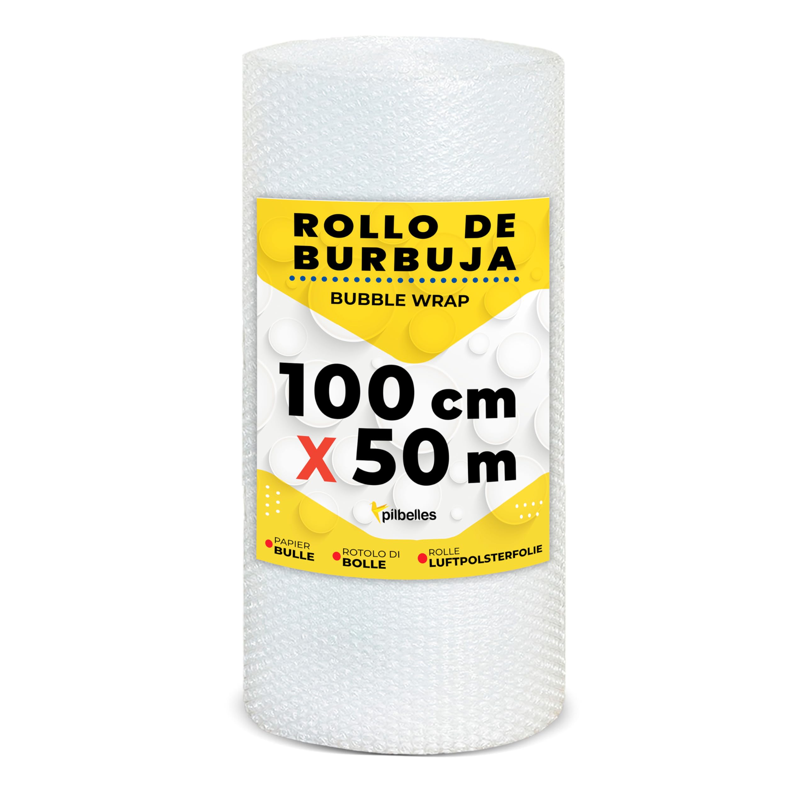 Rotolo di Pluriball Imballaggio 100 cm x 50 m | Ideale per Imballaggio, Traslochi, Protezione