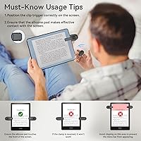 Vista 3 de [2 Clips] Girador de página de anillo de dedo para Kindle, control remoto para Kindle Paperwhite Kobo lectores iPad Tablets novelas de lectura