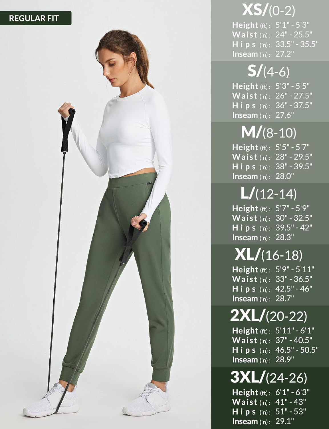 baleaf Women's Fleece Lined Pants Joggers Water Resistant Zipper Pockets Winter Thermal Golf Pants Cold Weather Gear