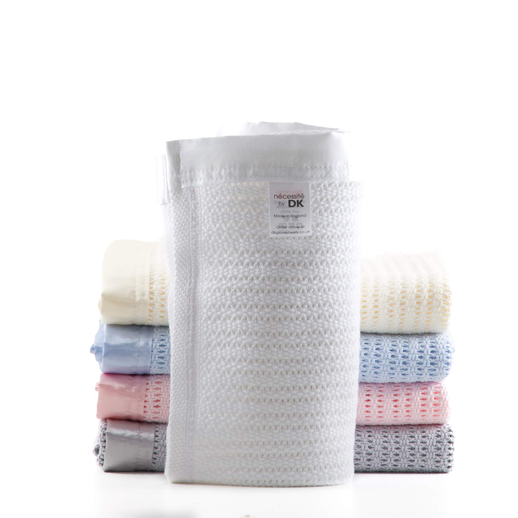 Dk Glovesheets Cream Nécessité By Dk, Cellular Cotton Blanket For Prams, Cribs, Moses Baskets 100X75cm (Cream)