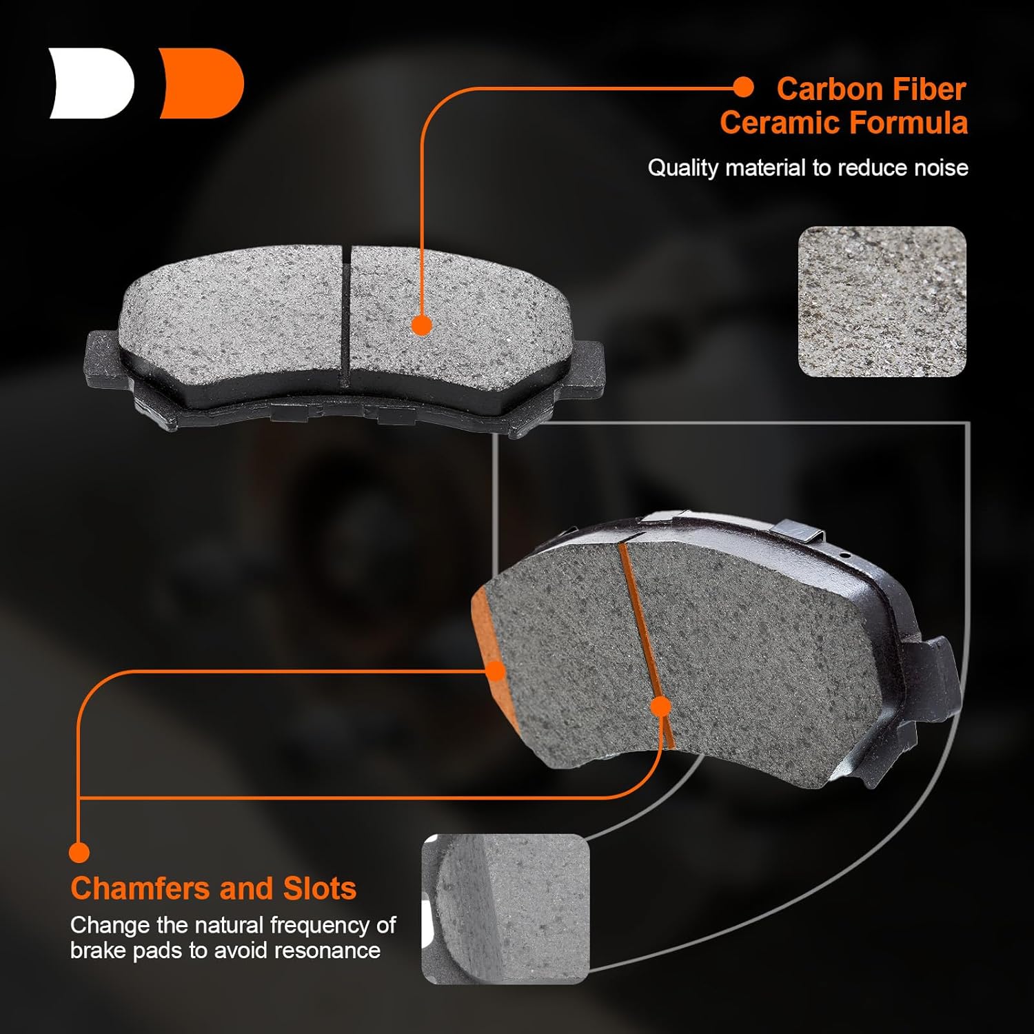 8pcs Ceramic Disc Brake Pads Front & Rear Fit For Mazda CX-5 2016-2021