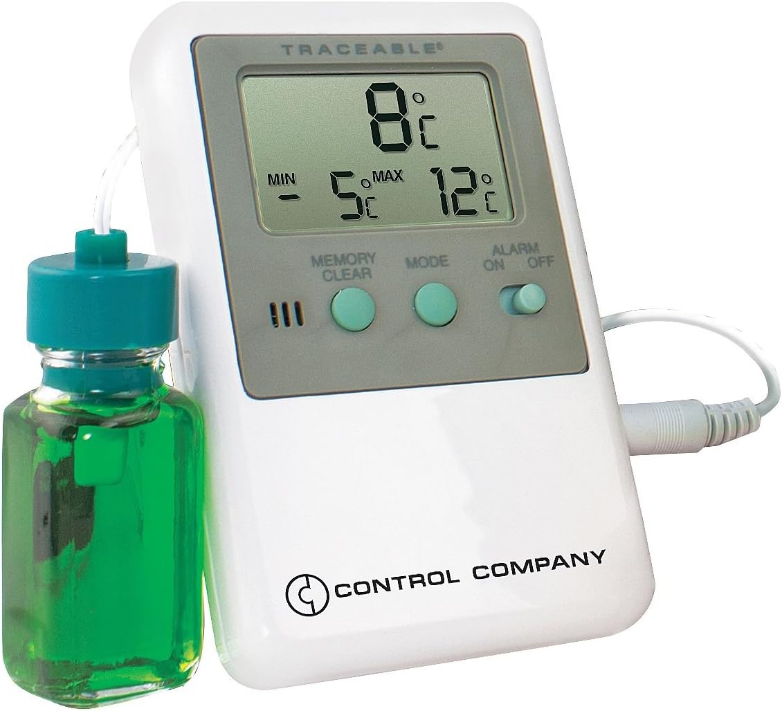 Control Company 4127 Traceable Refrigerator/Freezer Thermometer with Bottle Probe