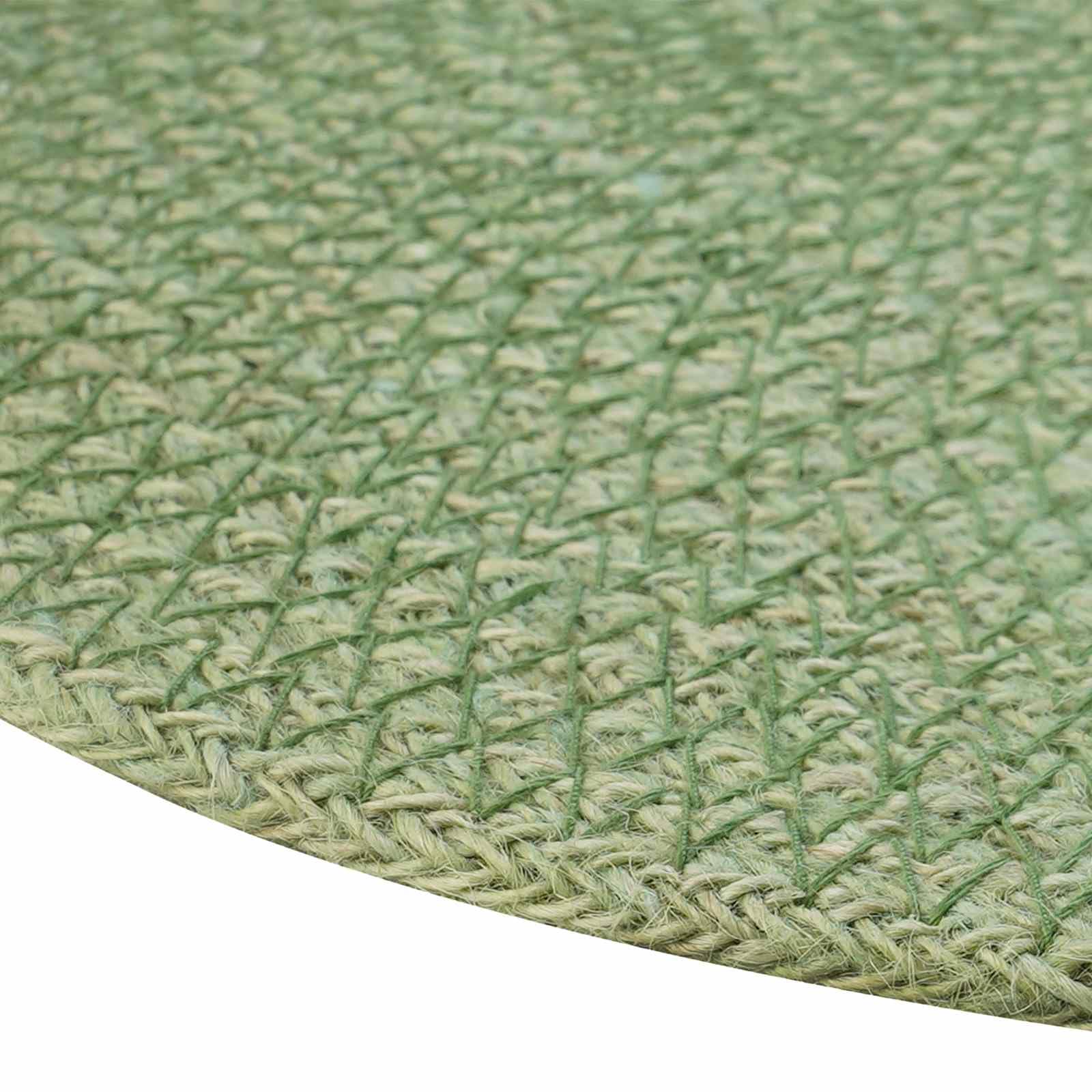 Jute-Untersetzer 12 Stuck Olivgrun 30 cm 100% Jute | Rustikales Design, strapazierfahig, fur taglichen Gebrauch, pflegeleicht mit feuchtem Tuch