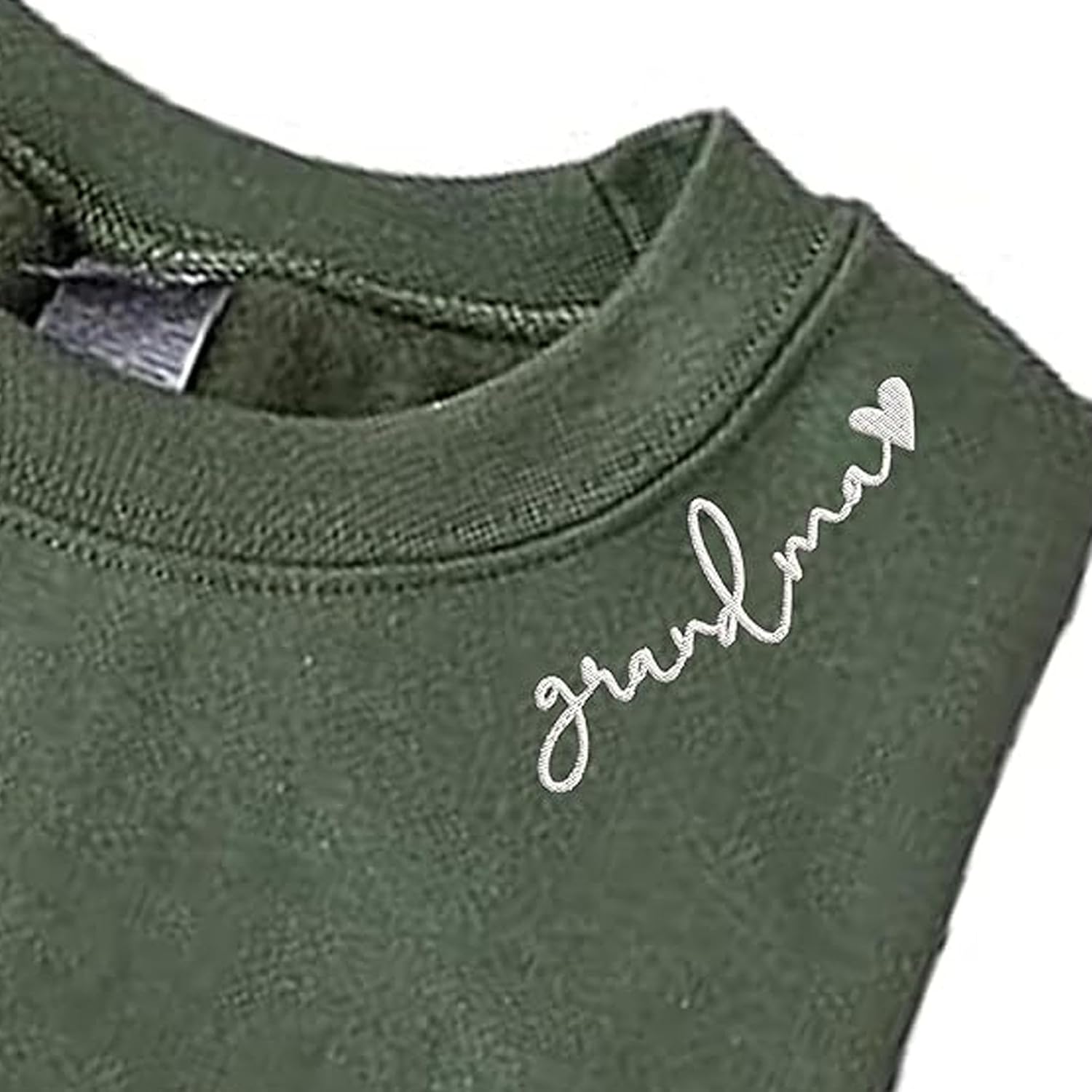 GodLover Embroidery Gigi With Heart Sweatshirts, Sweatshirt From Grandkids Heart Gift Mothers Day Christmas Valentine, Gifts for Grandma,Mama, Women, Mother's Day, Birthday - Image 3