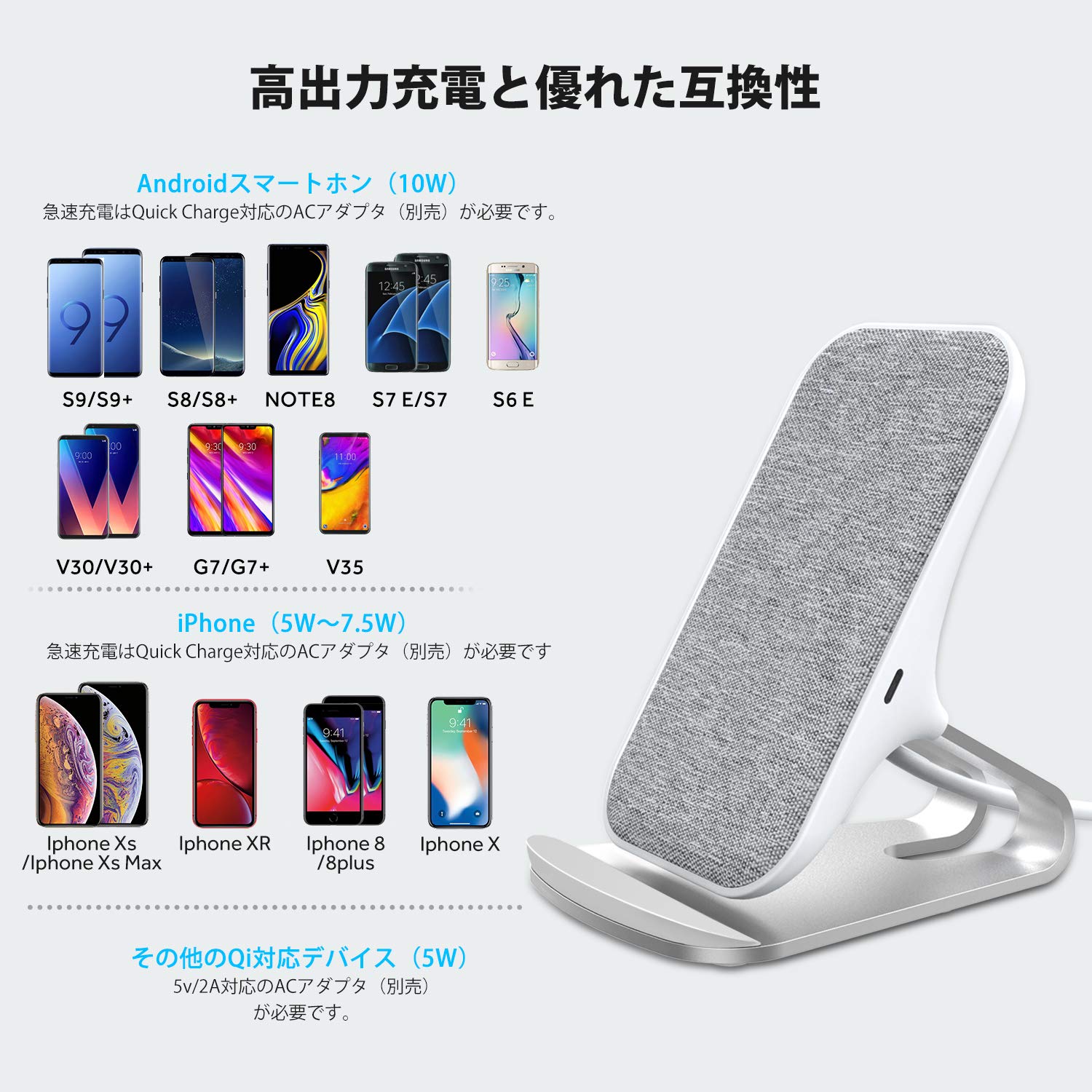 Qiワイヤレスチャージャー　アローラロコン&グレイシア Qiワイヤレスチャージャー アローラロコン&グレイシア Qiワイヤレス