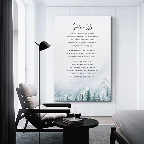 Miniatura 3 de Versículo bíblico español, Salmo 23, El Señor Es Mi Pastor Nada Me Faltará, Verso De La Biblia, imprimible en español a escala gigapíxel, 2 pósteres