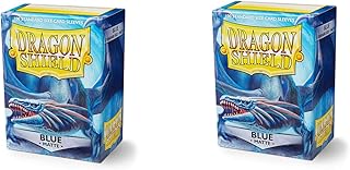 2 Packs Dragon Shield Matte Blue Standard Size 100 ct Card Sleeves Value Bundle! â€¦