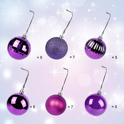 Miniatura 151 de Lulu Home Adornos de esferas para árbol de Navidad, 34 unidades, esferas colgantes Dorado