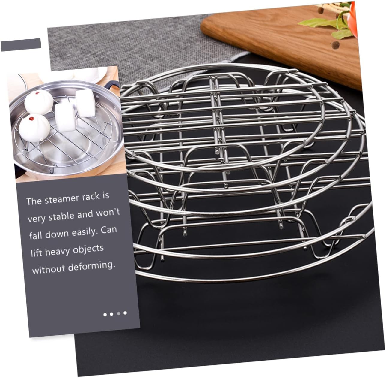 Cabilock 1Set Steaming Rack Cooking and Baking Cooling Rack for Even Steaming Heavy Duty Wire Easy to Clean for Home Cooking and Baking