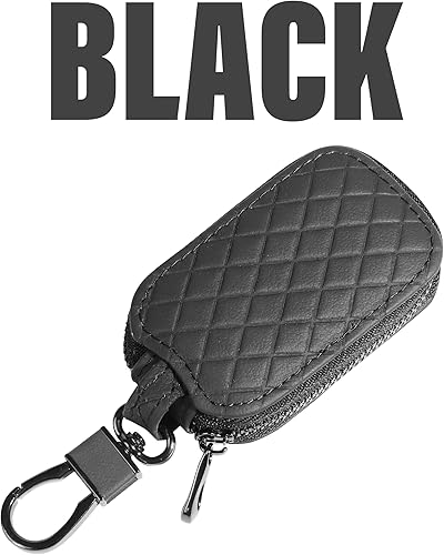 Miniatura 7 de Funda para llave de automóvil, soporte para llavero, funda protectora de llavero de cuero auténtico, accesorios de automóvil, funda para llave