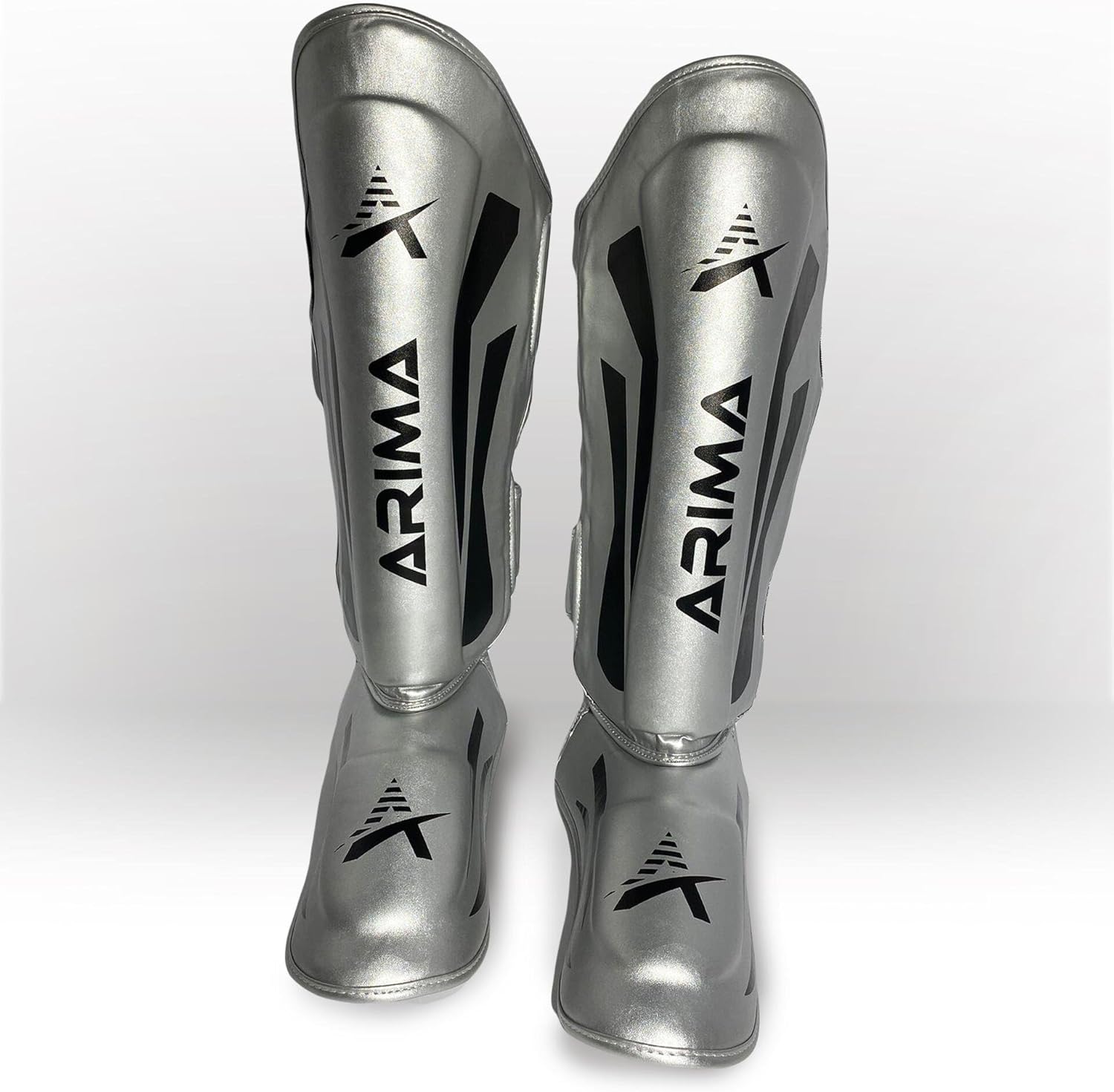 Martial Arts Shin Guards for Kickboxing, Muay Thai, MMA, and Sparring - Durable PU Leather with High-Density Padding - Adjustable Straps for Men, Women, Youth