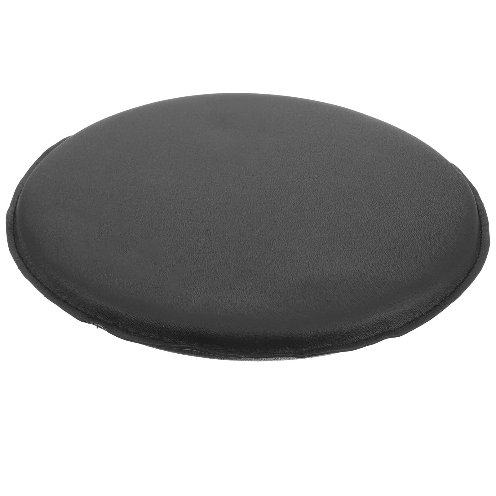 Cojín de asiento redondo para taburete de bar en PU negro con relleno de esponja