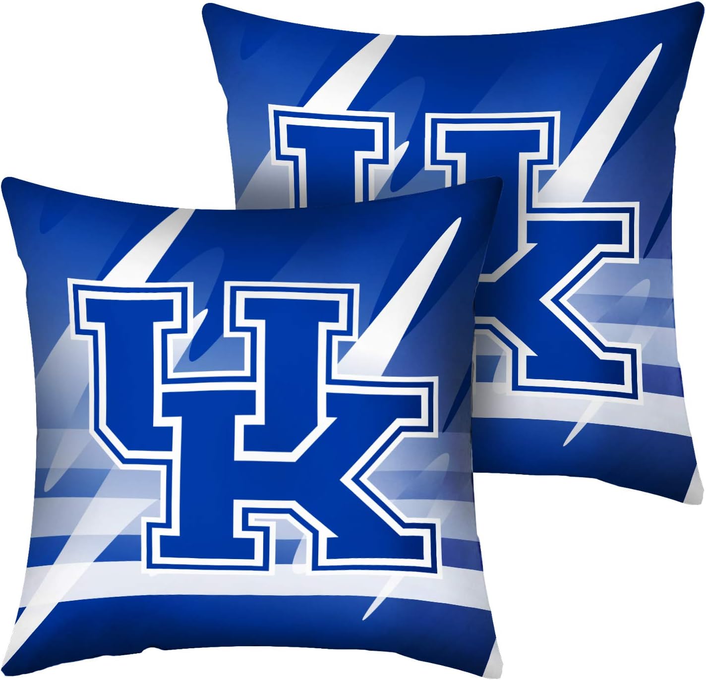 University Team Decorative Throw Pillow Covers Soft Pillowcase for Couch Sofa Bedroom Set of 2, 18'' x 18'': Kitchen & Dining