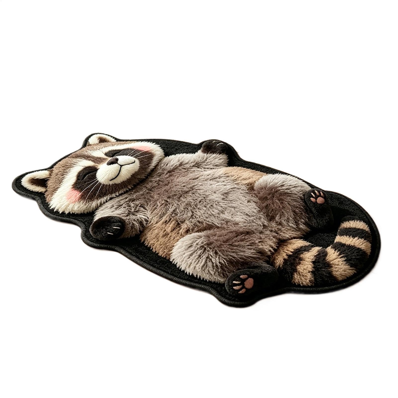 Tapis animal raton laveur doux et décoratif pour toute la maison
