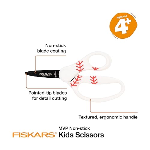Miniatura 2 de Fiskars 124302-1026 - Tijeras para niños punta puntiaguda antiadherentes