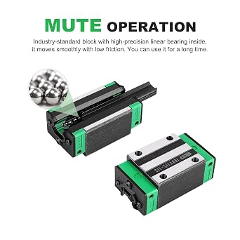 HGR15 Square Linear Guide Rail 2pc + 4pcs HGH15CA Slide Block Carriages For CNC Router Engraving(800MM)