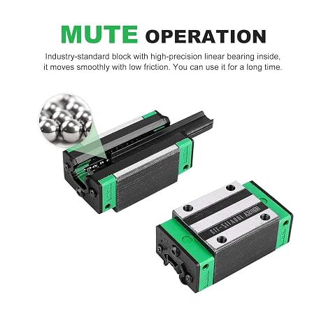 HGR15 Square Linear Guide Rail 2pc + 4pcs HGH15CA Slide Block Carriages For CNC Router Engraving(800MM)