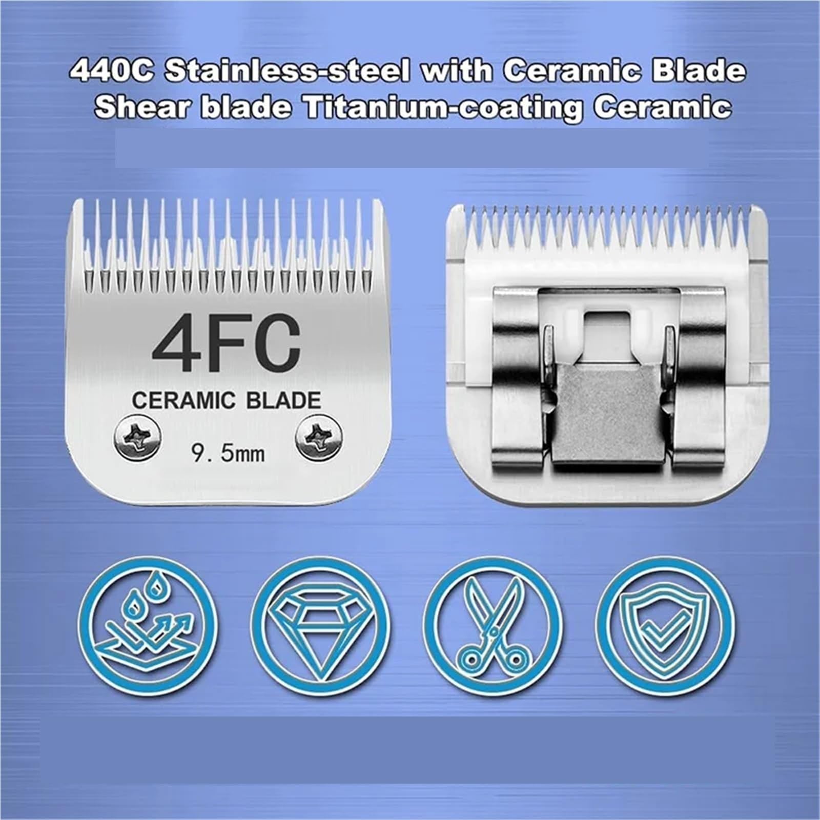 Cortapelos for Perros 7FC 5FC 4FC 3FC 10 30 40 5/8, Ajuste De Cuchilla A5, Compatible con Andis, Compatible con Oster, Cabezal Cortador for Mascotas(3-4 HT)