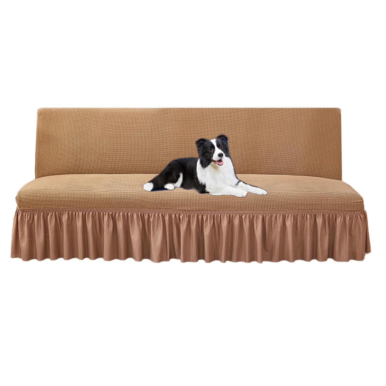 Housse de futon camel S pour canapé sans accoudoirs salon
