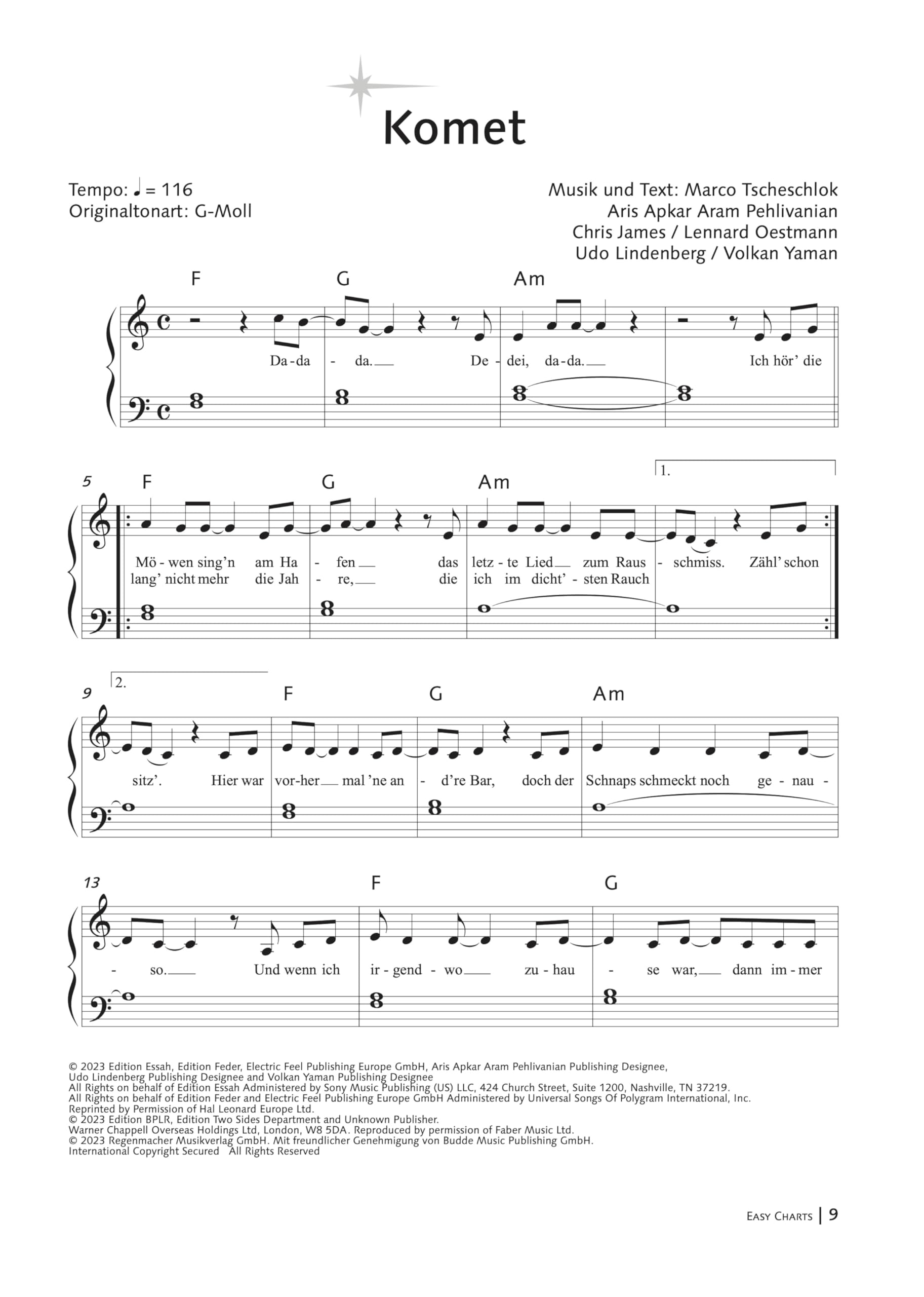 Easy Charts: Band 14. Klavier / Keyboard. Spielbuch.