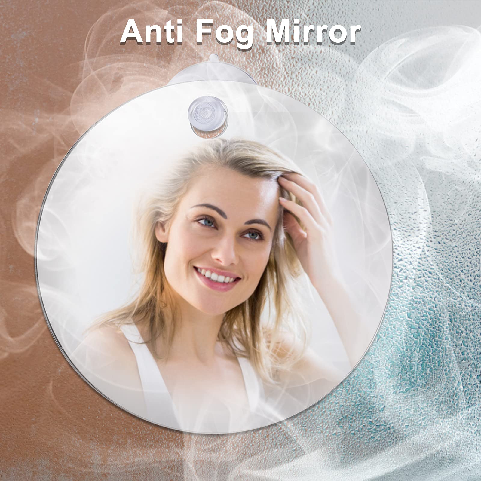 ELBME Shower Mirror for Shaving Fogless Bathroom Mirror with Suction Portable Handheld Fog-Free Mirror for Daily & Travel Makeup Beard Grooming - Image 7 thumbnail