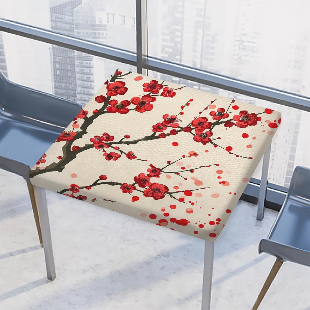 Nappe carrée rouge élastique anti-tache pour protéger votre table