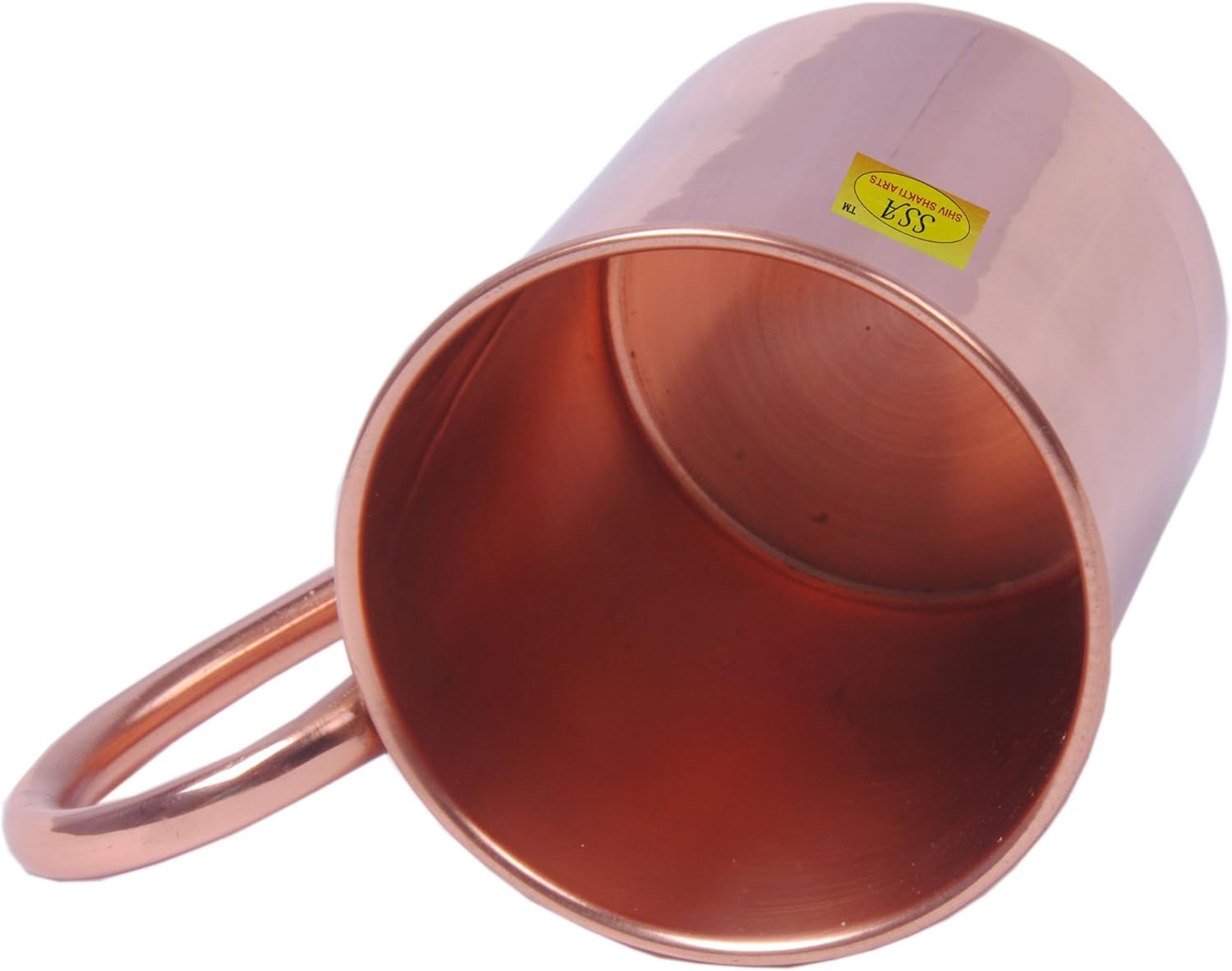 SHIV SHAKTI ARTS 3.5" X 3.5" Traditional Handmade 100% Pure Copper Moscow Mule Mug Capacity 415 Ml For Use Restaurant Ware Bar Ware Hotel Ware Home Ware For Wine Vodka Beer