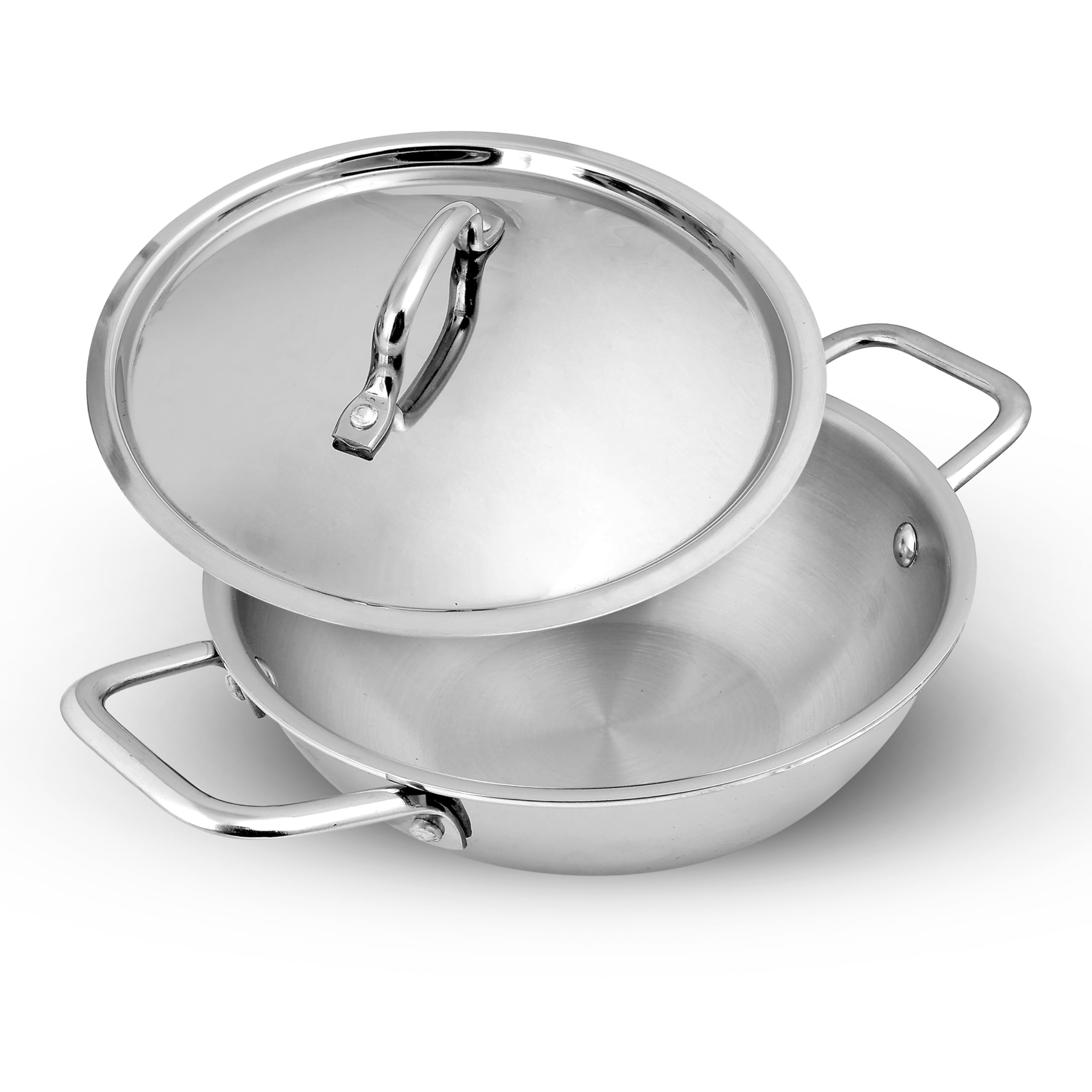 LiMETRO Steel Kadai - Premium Triply Stainless Steel -8 LiMETRO Steel Kadai - Premium Triply Stainless Steel -8
