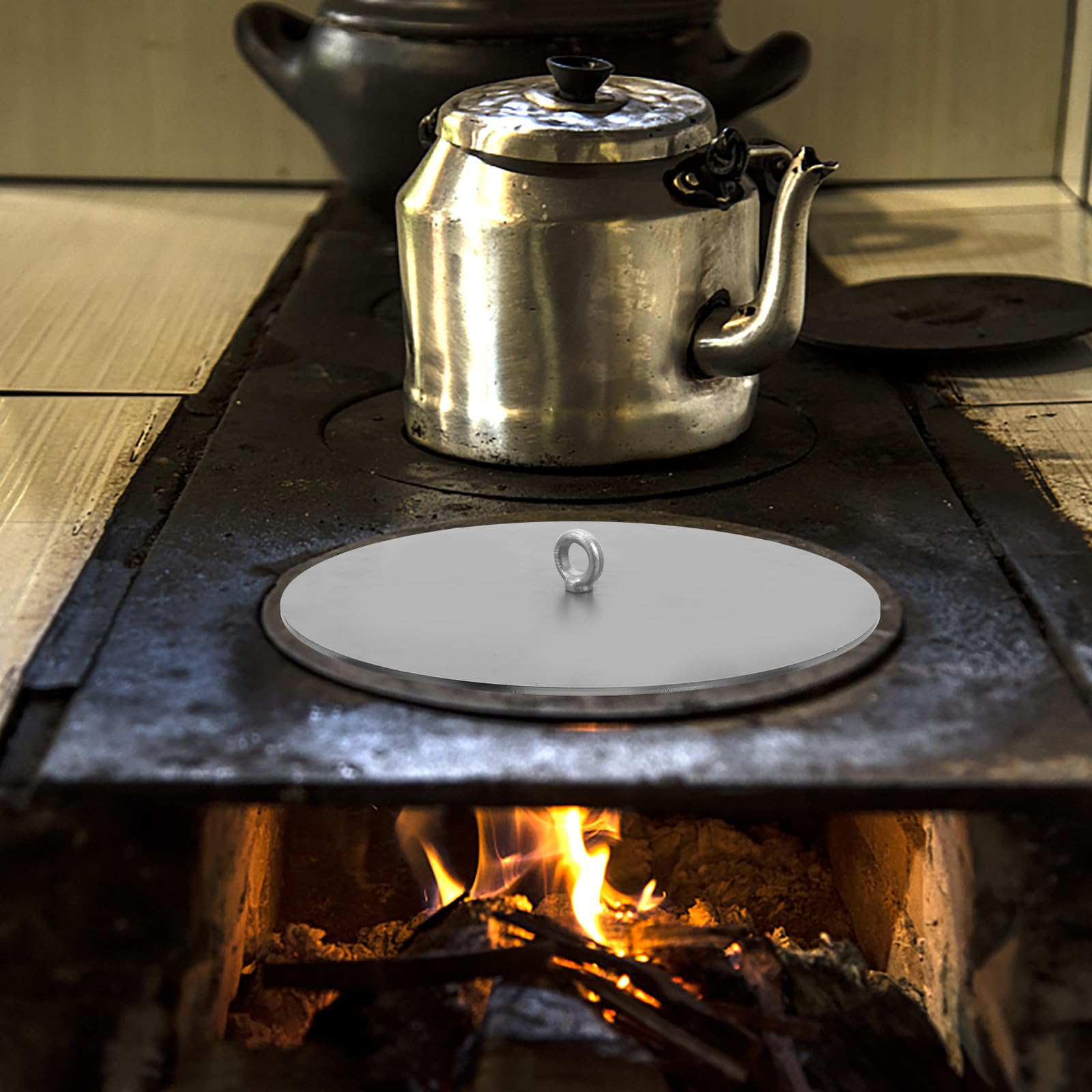 Tapa de Estufa de Hierro Gruesa para Cocina de Gas Multifunción Resistente y Duradera, Adecuado para Uso en Hogar y Hotel, Cubierta de Repuesto para Quemadores