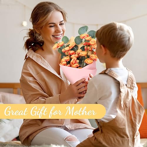 Miniatura 3 de 90 hojas de ramo de papel de regalo de flores, impermeable, embalaje floral de floristería con 300 piezas de diamantes de imitación de cabeza de