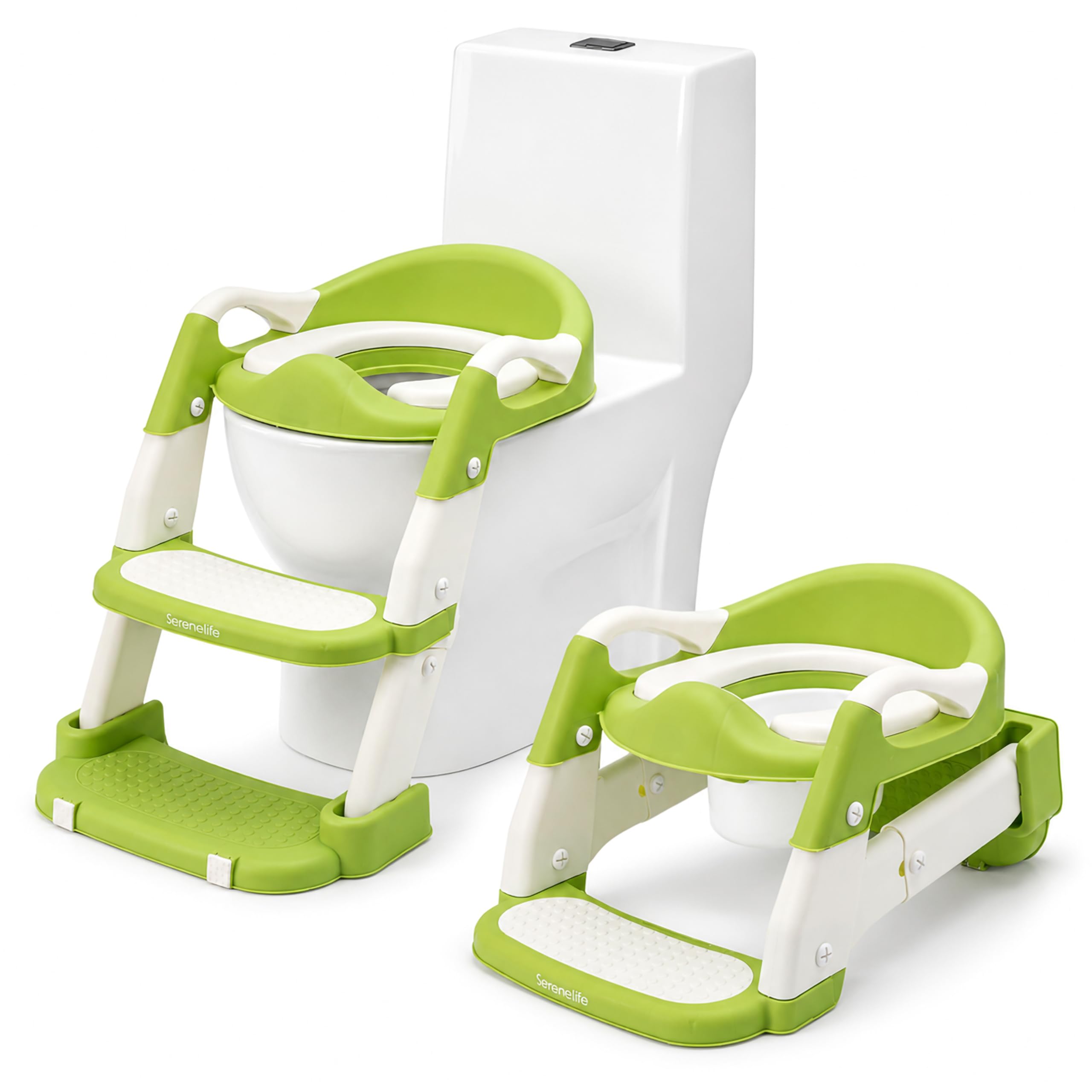 SereneLife Toddler Potty Training Seat with Step Ladder – 2-in-1 Kids Potty