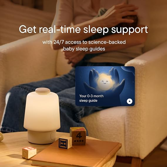 Hatch Baby Sound Machine & Night Light Routine Builder (Beechwood) | White noise machine, night light, toddler & kid time-to-rise alarm clock, registry essential with 3 months of sleep support