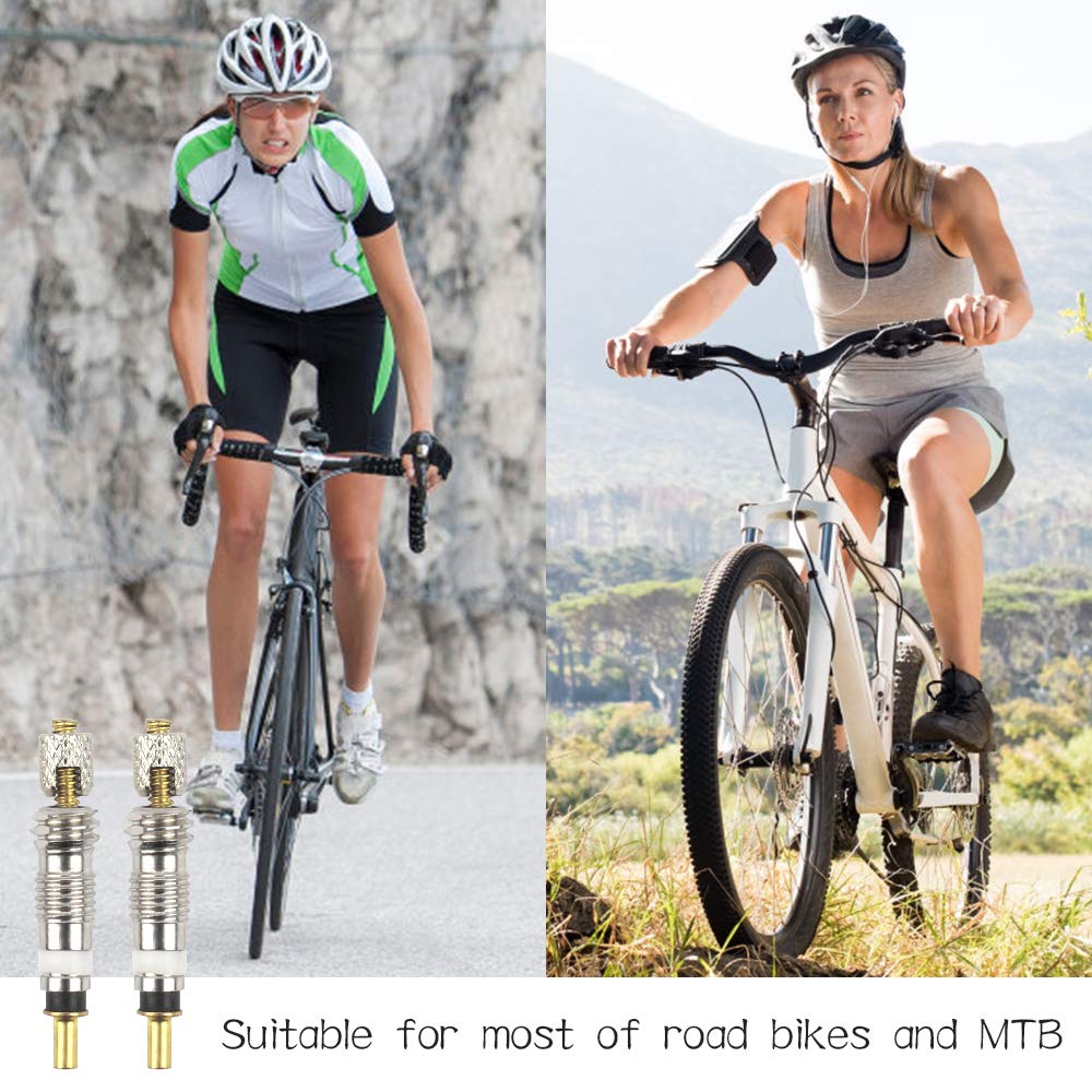 Presta Valve Cores 20 pezzi per Mountain Bike Adattatore universale per Valvola per Bicicletta Nucleo Valvole per Bici e MTB