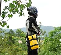 Vista 2 de Bolsa Impermeable para Parachoques de Motocicleta 6L Bolsa de Barra Antichoque de Motor con Correa para el Hombro Bolsa de Marco Lateral