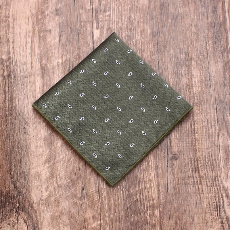Men's Formal Business Wedding Suit Pocket Square Patterned Chestnut Handkerchief
