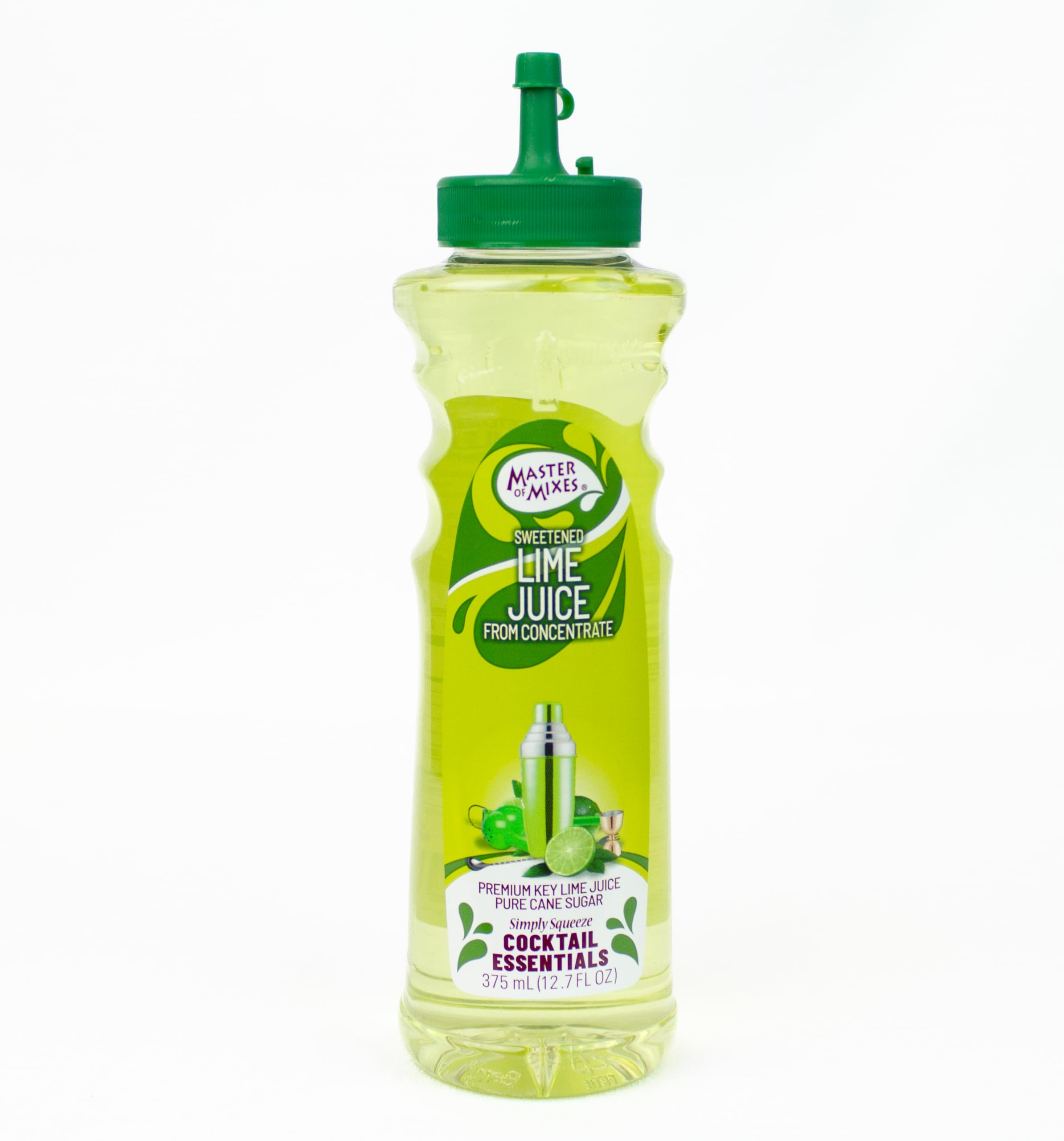 Master of Mixes Cocktail Essentials Sweetened Lime Juice, 375 ML Bottle (12.7 Fl Oz)