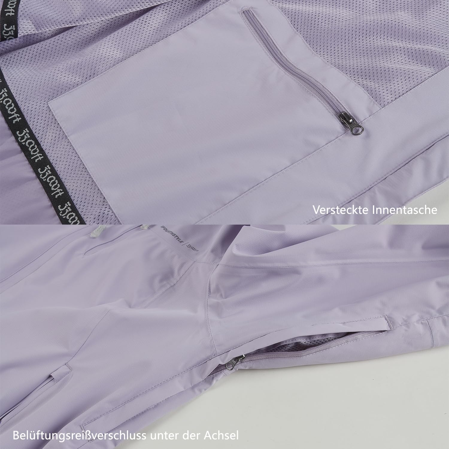 Dog Raincoat & Packable Female Rain Jacket Matching Set 35