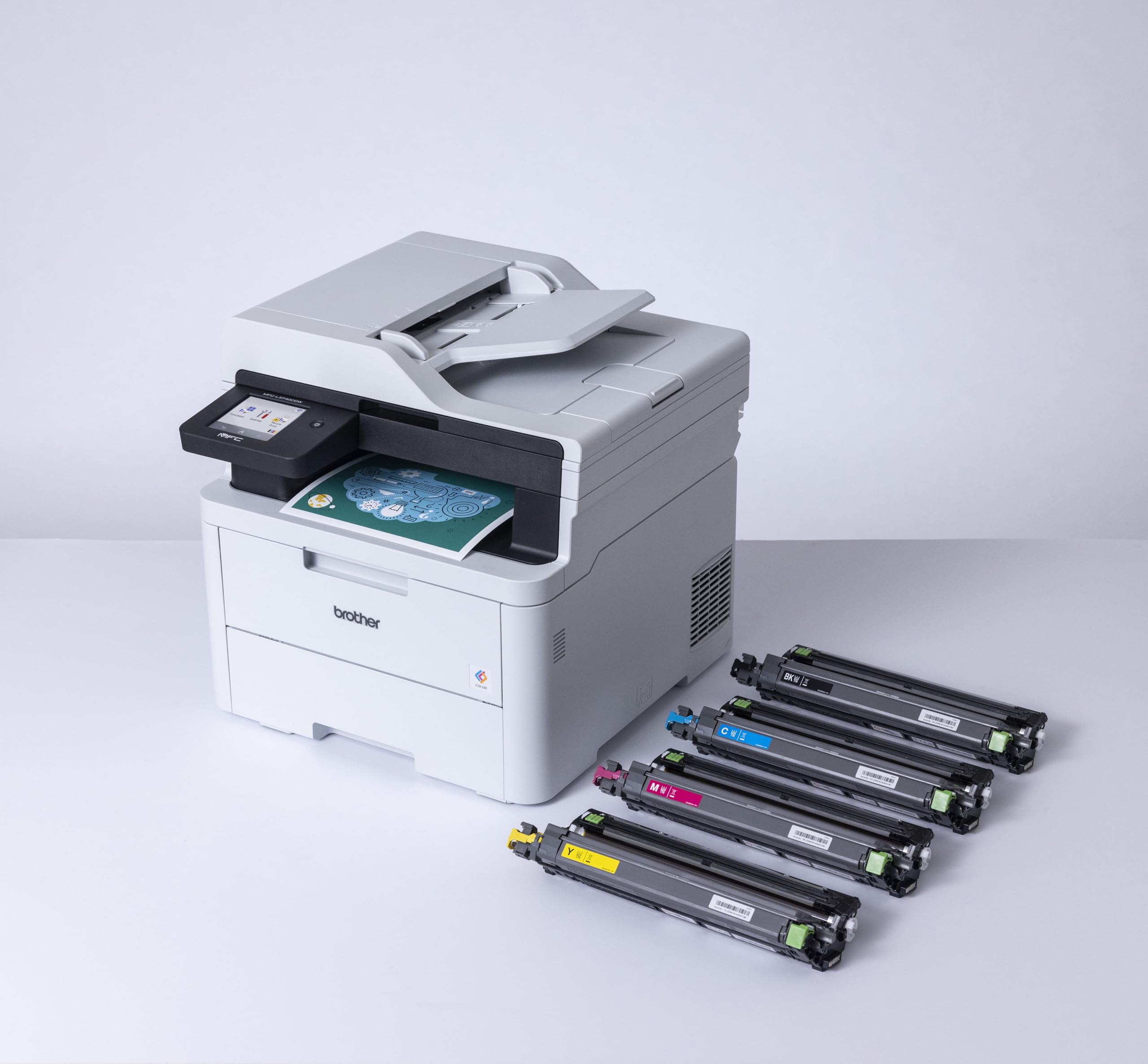 Brother MFC-L3740CDW - Dispositivo multifunzione 4 in 1 a colori con Wi-Fi/LAN e stampa fronte/retro