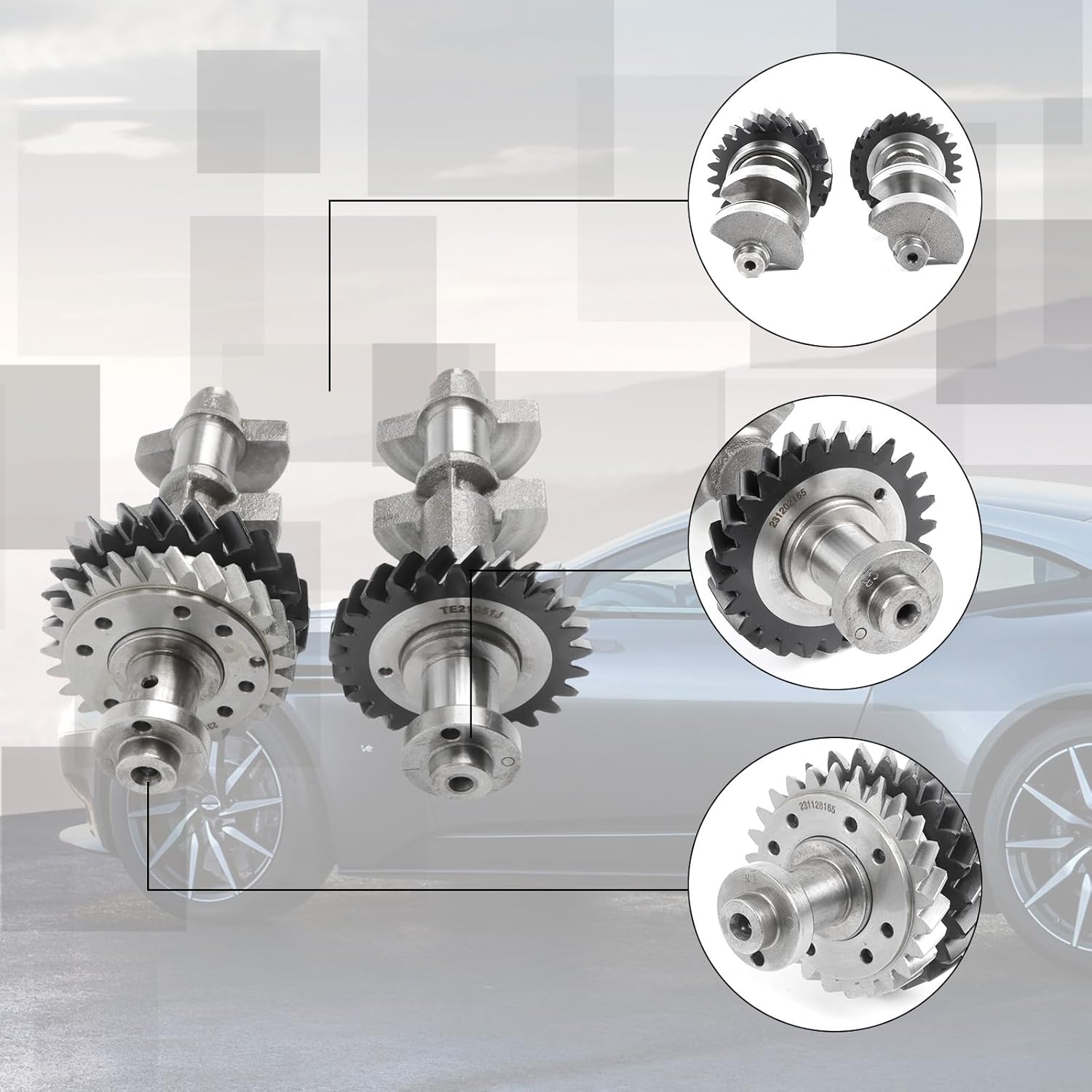 2pcs Engine Balance Shaft Set 13601-28021 13602-28020 Fits for Corolla Solara Matrix Camry tC 2AZ-FE 2.4L Balance Shaft Aftermarket Parts