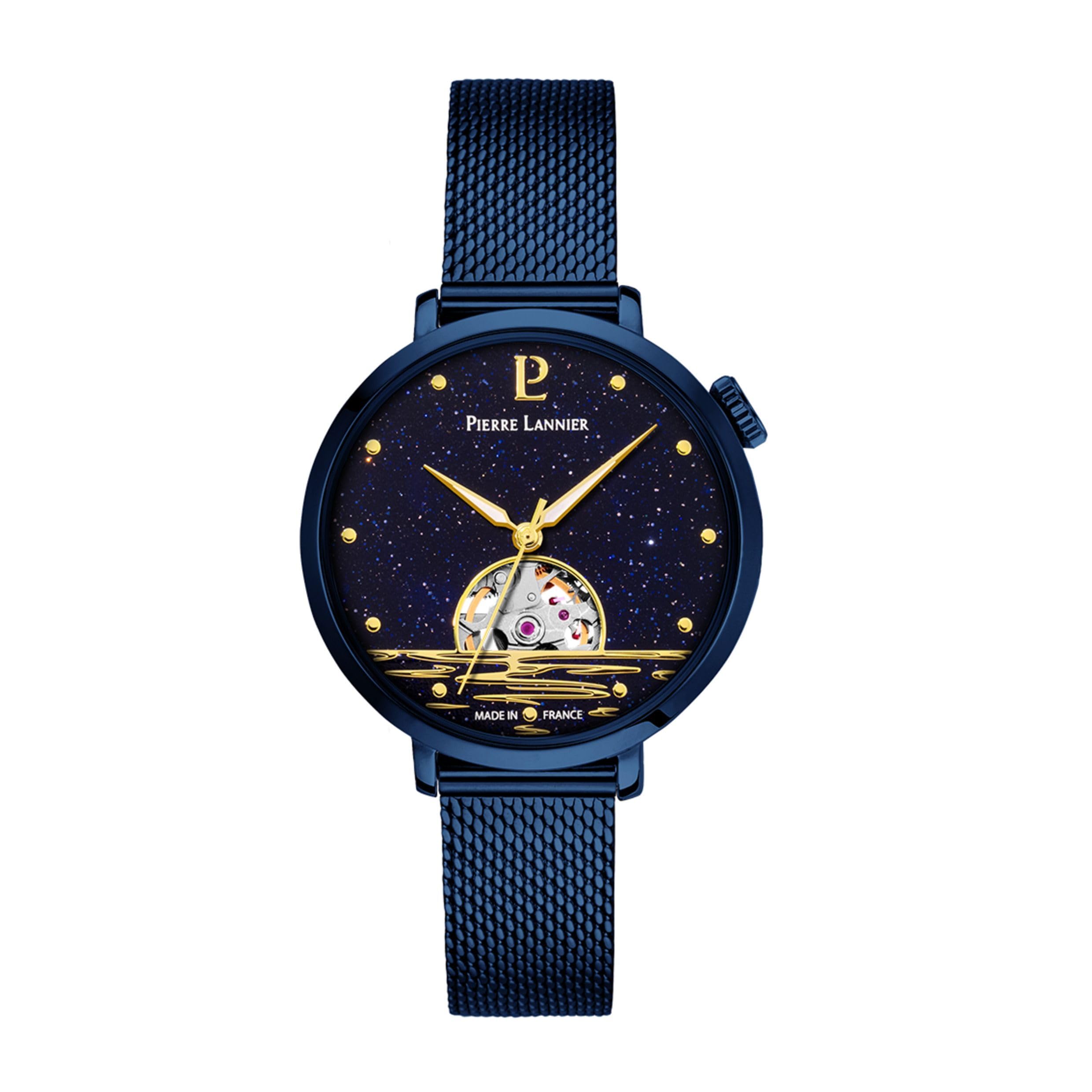 Pierre Lannier - Armbanduhr Automatic Australe - Automatic Uhrwerk - Gehäusedicke: 12.55 mm - Gehäusebreite: 35 mm - Edelstahl - 3 ATM